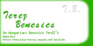 terez bencsics business card